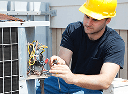 4Precision HVAC technician repairing a home unit