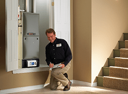 4Precision home technician performing an inspection