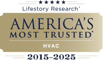America's Most Trusted HVAC Companies award from Lifestory Research