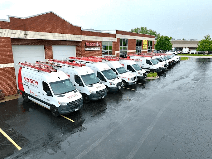Line up of 4Precision travel vans